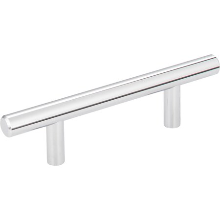 Elements 3" Center-to-Center Polished Chrome Naples Cabinet Bar Pull 136PC